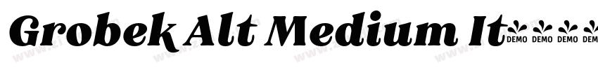 Grobek Alt Medium It字体转换